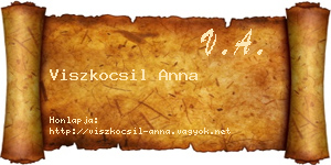 Viszkocsil Anna névjegykártya